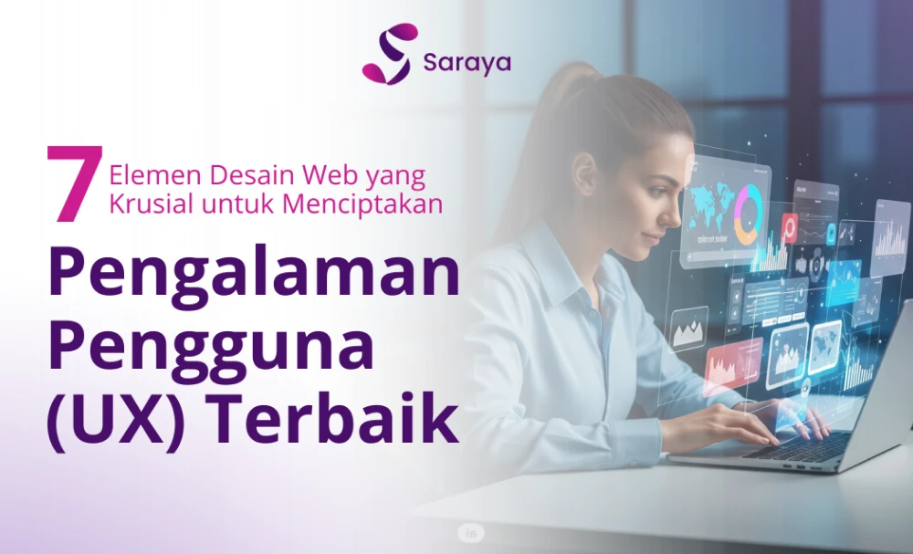 Desainer web sedang merancang user experience di depan komputer
