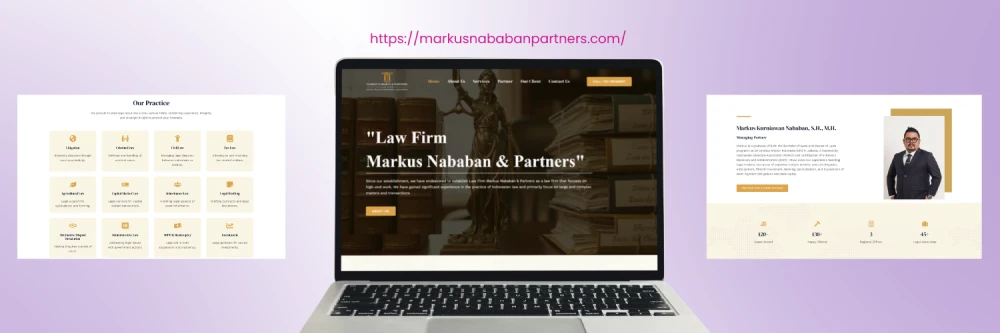 Website Firma Hukum dengan kesan elegan dan berwibawa